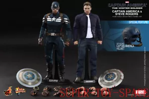 Hot Toys 1/6 MMS243 Capitán América y Steve Rogers Juego Edición Coleccionista - Imagen 1 de 12