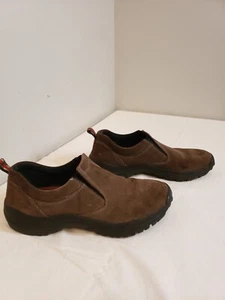 St Johns Bay Mens Dri-lex Ortholite Brown Leather Slip On Loafers Size 10M - Picture 1 of 9