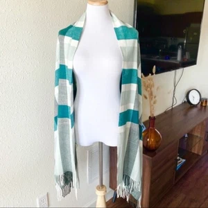 Weicher kuscheliger Flanell Karo Kariert Gingham Cape Schal - Bild 1 von 9