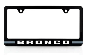 Ford Bronco UV Printed Plastic License Plate Frame -  Area 51 (Blue/Grey) - Picture 1 of 3