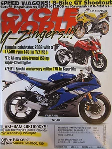 Cycle World November 2005 Speed Wagons 8-Bike GT Shootout Yamaha FZ1 YZF - Picture 1 of 2