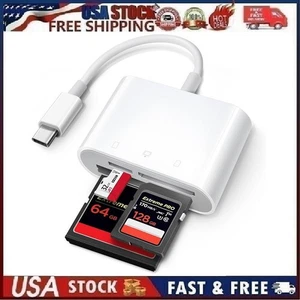 USB C to SD CF TF Card Reader for iPad Pro/Macbook Supports CompactCF/SD/TF card - Picture 1 of 16