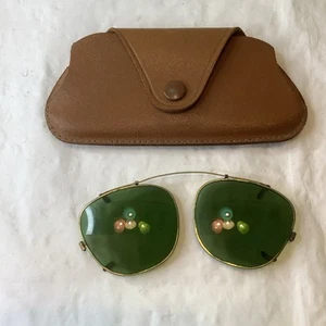 Vintage Bausch und Lomb Snap On Sonnenbrille mit Lederetui - Bild 1 von 8