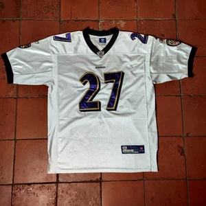 Camiseta de fútbol americano blanca Ray Rice #27 auténtica de los Baltimore Ravens de la NFL XXL 50" Reebok - Imagen 1 de 15