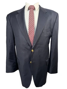 RALPH LAUREN Herren Marineblau Wolle CLASSIC FIT Anzug Sport Mantel Blazer Jacke 44 L - Bild 1 von 8