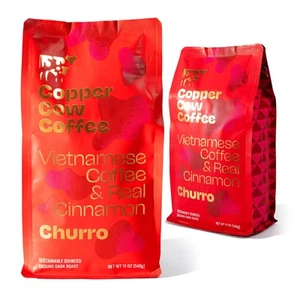 Copper Cow Premium Vietnamese Ground Coffee | Churro | Dark Roast | Flavored ... - Picture 1 of 6