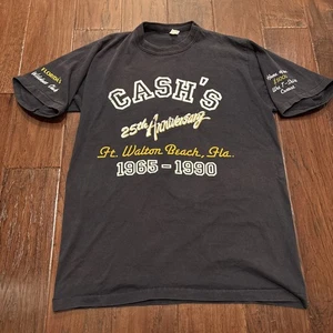 Vintage Cash’s 25th Anniversary-65-90-Ft Walton Beach Florida T-shirt Mens Large - Picture 1 of 11