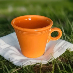 Fiesta Fiestaware RING HANDLED MUG Tangerine Orange 3.5” X 3.5” 10¼oz - Picture 1 of 5
