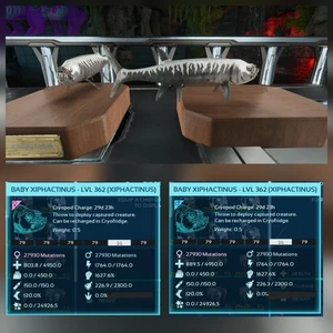 XIPHACTINUS OREO COPPIA BABY NUOVO TOP STATUS ARK ASCENDED PVE PC/XBOX/PS5 - Foto 1 di 1