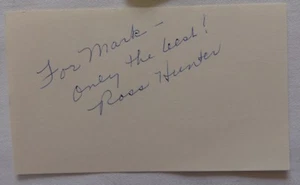 Signed Card of Ross Hunter - Picture 1 of 7