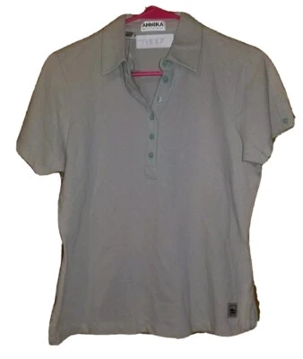 Polo de golf CUTTER & BUCK Annika, para mujer talla XS, gris, mangas cortas, NUEVO Foto 1 de 4