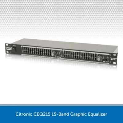 Citronic CEQ215 Dual 15-Band Graphic Equaliser 19" Rackmount Professional EQ - Image 1 of 4