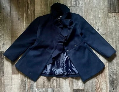 Abrigo de guisante vintage y raro Rothschild con volantes cierre a presión talla 4T Foto 1 de 4