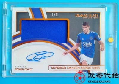2022-23 Immaculate Everton Conor Coady Patch Auto 1/5 SSP - Image 1 of 2