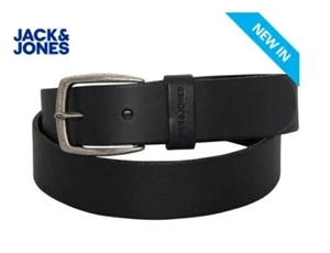 JACK AND JONES Hombre Jacmichigan Cinturón Cuero Negro - Imagen 1 de 2