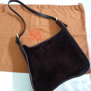 Loewe Shoulder Tote Bag Black Leather /Used++ JAPAN 2505TY - Picture 1 of 7