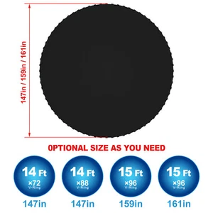 US Replacement Trampoline Jumping Mat Fits 12 14 15ft Trampoline w/72 88 96Rings - Picture 1 of 17