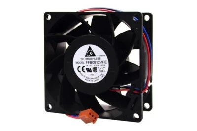 Delta FFB0812VHE 12V 80MM 3-Wire Locked Rotor Sensor Very High Speed Fan - Image 1 of 4