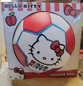 Hello Kitty Größe 3 Fußball - weiß/rot/blau - brandneu - Bild 1 von 6