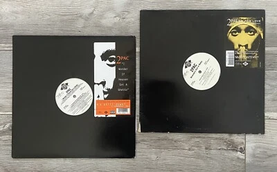 2Pac Vinyl lot (2) 12" singles - I Wonder If Heaven Got A Ghetto, Do for Love - Image 1 of 4