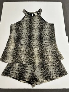 The Impeccable Pig Damen Strampler Kleid Schlangenleder Print Größe Large Stil CG1436 - Bild 1 von 12