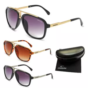 NEW Fashion Men & Women Retro Sunglasses Unisex Carrera Glasses + Box - Picture 1 of 11