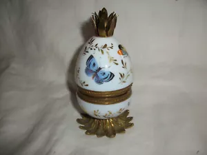 Vintage French Pineapple Porcelain Casket circa 1940 - Picture 1 of 13