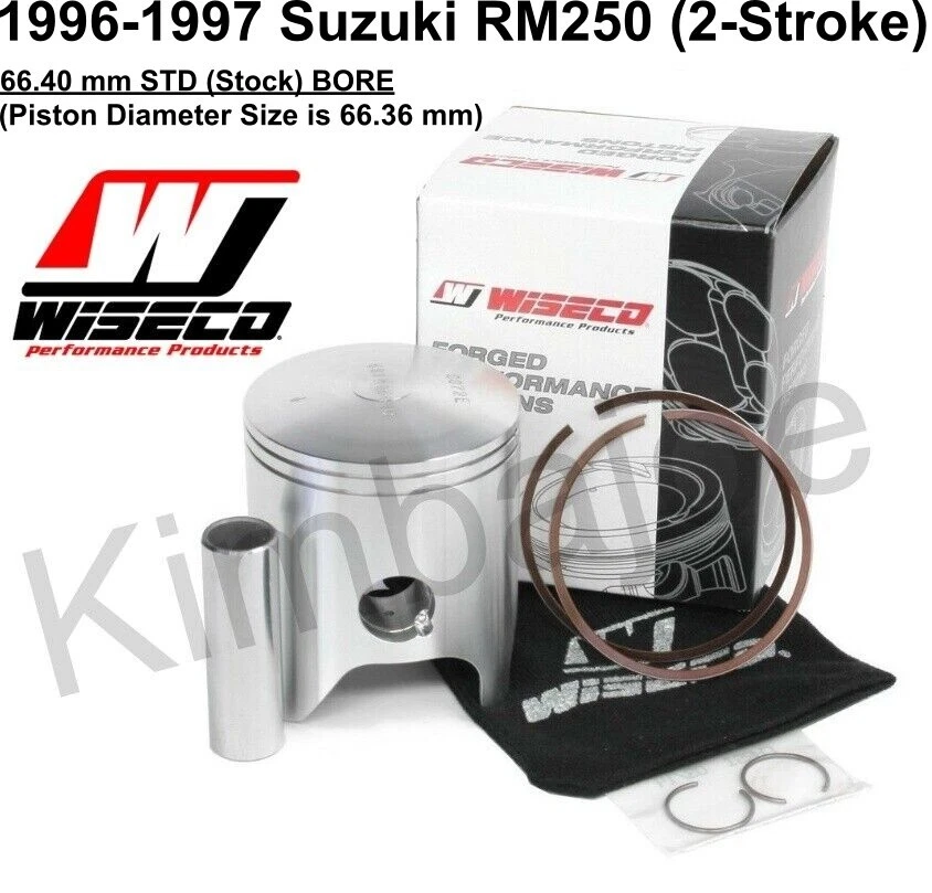 1996-1997 Suzuki RM 250 Wiseco 66,40 mm STD BORE kit de pistão forjado Pro-Lite - Imagem 1 de 1