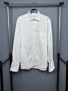 Pierre Balmain Vintage Mens Long Sleeve White Shirt Size L - Picture 1 of 9