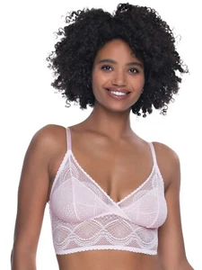 Bra Felina Finesse Super Stretchy Lace Cami Bralette White Sz 1X/2X - Picture 1 of 2
