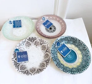 NEW Lot of 4 Turkish Glass Handmade Decorative Bowl w/ 100% Silver NWT - Picture 1 of 10