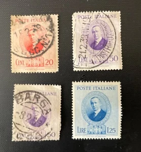 4 Italy Stamps From 1938 - 397, 398, 399 (Mint Hinged) - Picture 1 of 5