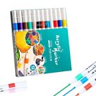 Arhomet Colors Acrylic Paint Markers Set, Extra Fine Tip Acrylic Paint Pens 12