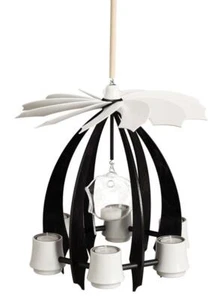 Pirámide colgante antracita blanca NOVA AnxAlxP 33x36x33 cm NUEVO pirámide flotante madera pir - Imagen 1 de 1