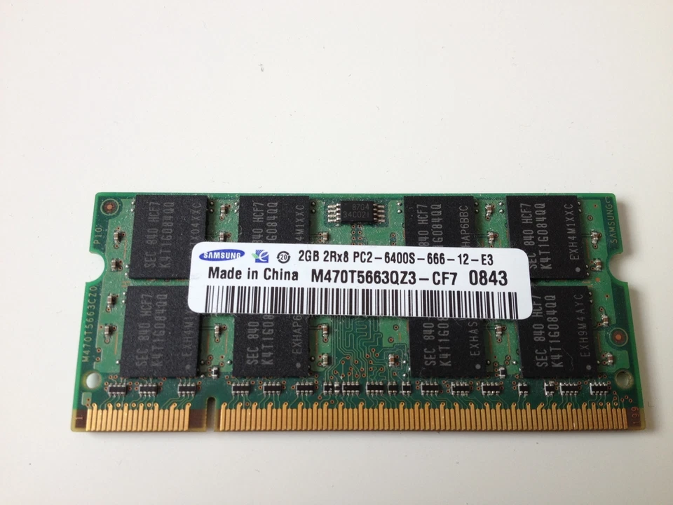 RAM 2GB DDR2 PC2-6400S 800MHz 800 PORTATILE 2 GB SODIMM 200 PIN LAPTOP MEMORIA - Immagine 1 di 1