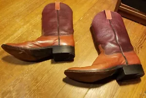 Botas de Vaquero Occidentales LARAMIE 2 Tonos Marrón Claro 15.5" Talla 8.5D - Imagen 1 de 8