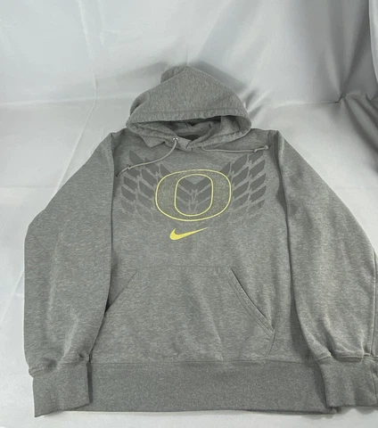 Vintage Nike Oregon Ducks Hoodie Sweatshirt Center Swoosh Large NCAA College Cover
