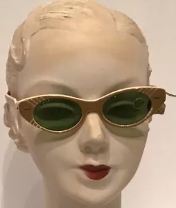Vintage Cat Eye 40s 50s Cool Ray Polaroid Sunglasses Cateye Eyewear Pinup As Is - Picture 1 of 7