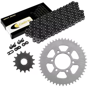Black Drive Chain And Sprocket Kit for Kawasaki Ninja 650 EX650 Abs 2012-2017 - Foto 1 di 7
