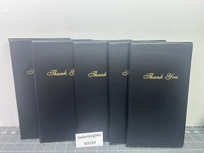 Книжка счетов сервера ресторана - держатель чековой карты гостя - упаковка 5 шт. - черная - Изображение 1 из 2