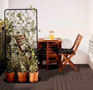 44pcs Plastic Interlocking Deck Tiles 12''X12'' Brown Outdoor Flooring. - Imagen 1 de 8