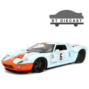 JADA HYPER SPEC 2005 FORD GT #6 GULF OIL 1/24 DIECAST LIGHT BLUE / ORANGE 36373 - Picture 1 of 6