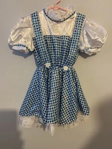 EUC The Wizard of Oz Girls Dorothy BlueChecked Halloween/dressUp Costume Size S - Picture 1 of 9
