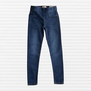 New SO Girls Jegging Jeans Dark Wash Blue Twill Mid-Rise Skinny Fit Size 10 - Picture 1 of 11