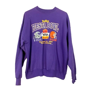 1997 Tostitos Fiesta Bowl K-State v Syracuse Purple Sweatshirt Unisex XL - Picture 1 of 4