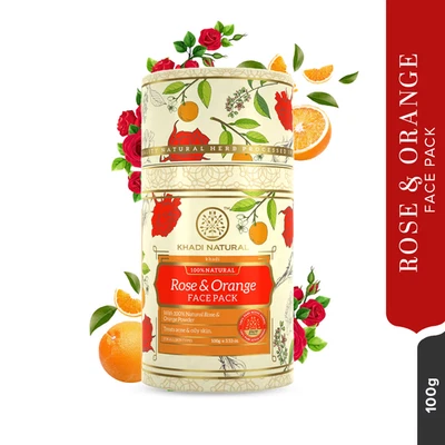 Упаковка для лица Khadi Natural Rose & Orange (100 г) - Изображение 1 из 3