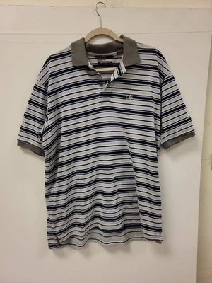 Sean John Polo 衫男式 L 大号条纹短袖原创版型休闲上衣 — 第 1/4 张图片