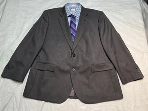 346 Brooks Brothers Sport Blazer Coat Men 46R Madison Fit Wool Window Pane Lined - Picture 1 of 18