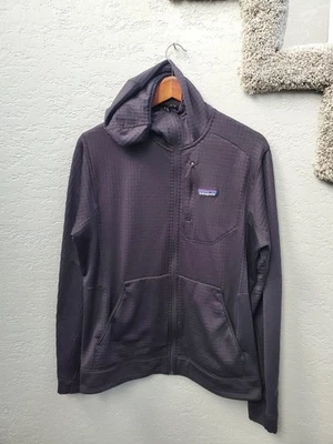 Chaqueta con capucha polar negra Patagonia R1 para hombre - L Foto 1 de 4