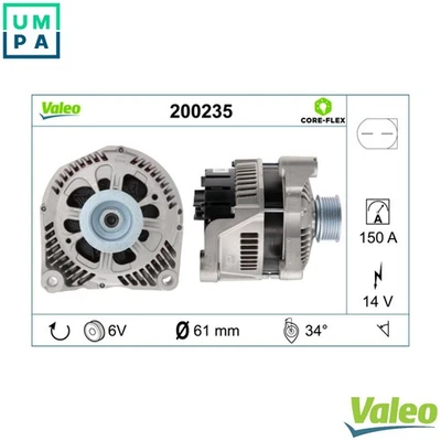 ALTERNATOR 200235 FOR BMW M47D20 M47D20 2.0L 4cyl 3 E46 - Image 1 of 4